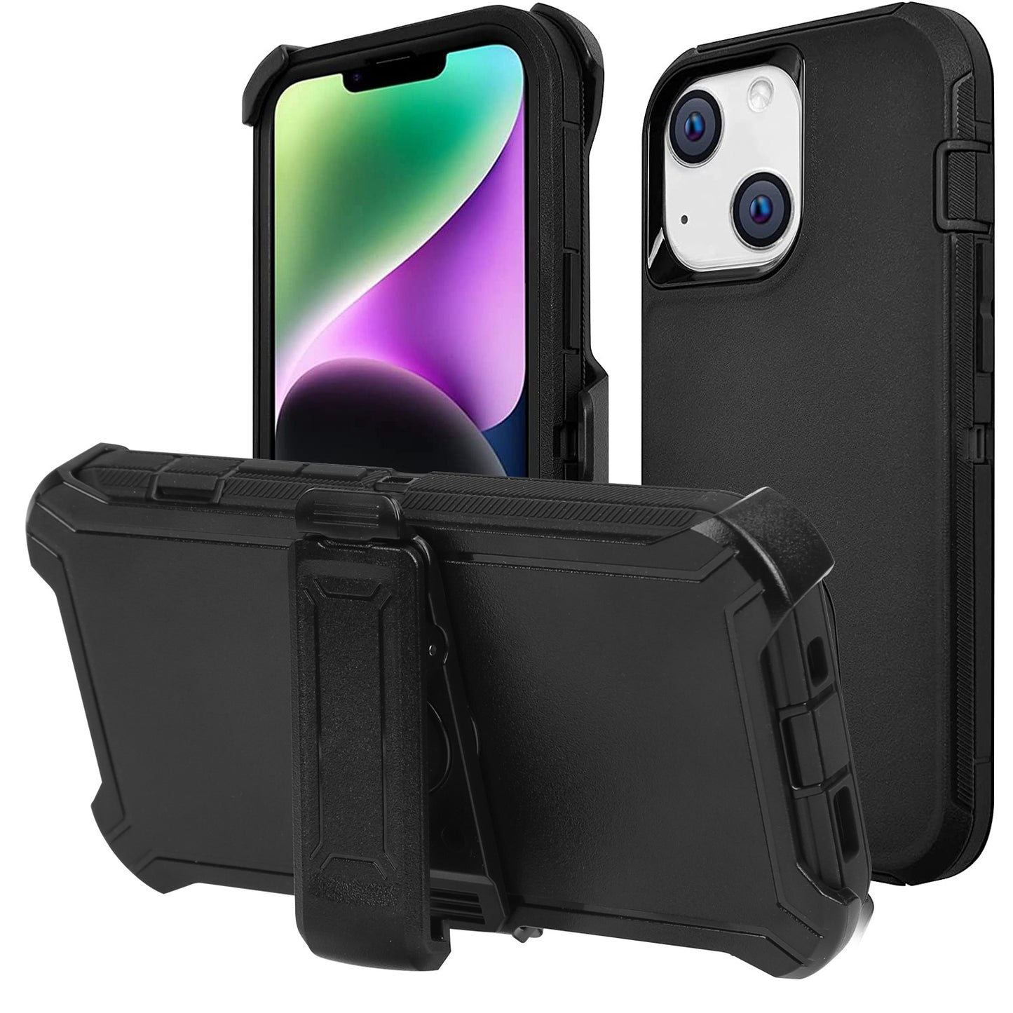 Heavy Duty Phone Case with Belt Clip for iPhone 12-14 Series