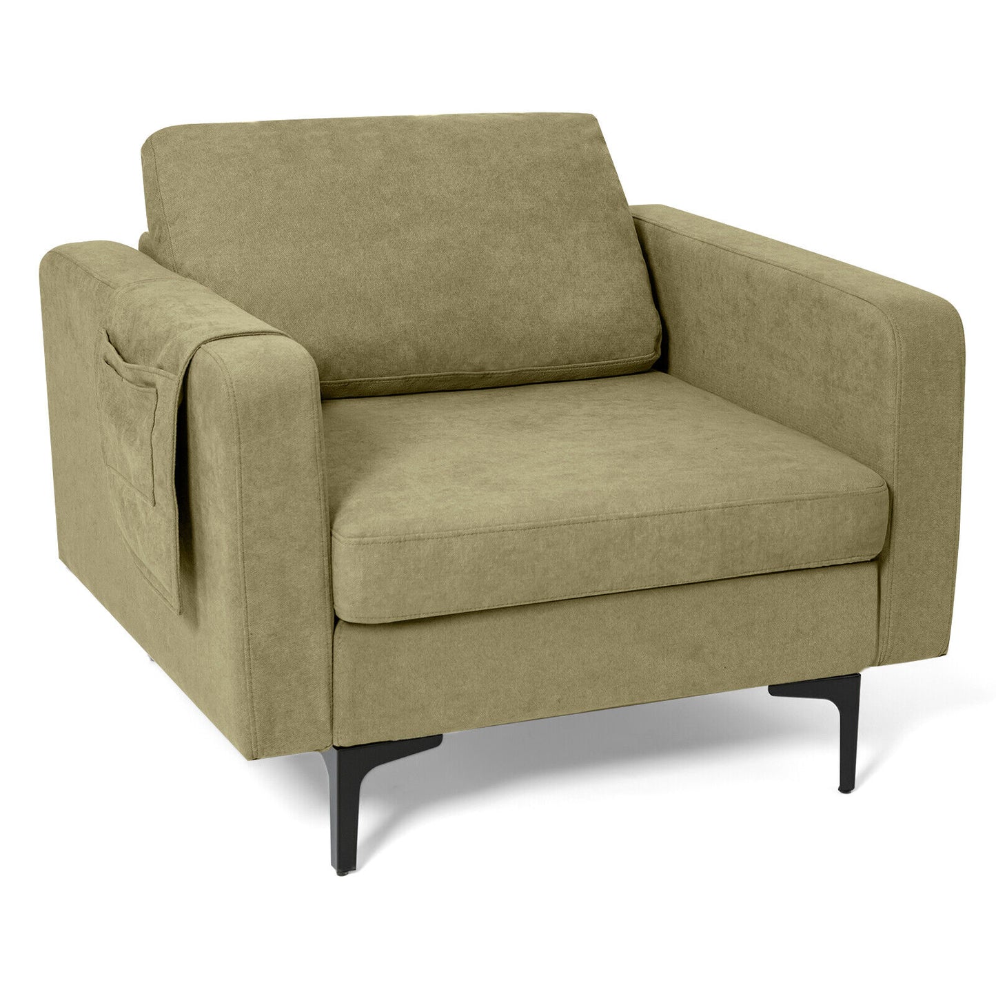 Convertible Accent Chair with Reversible Ottoman - 660 lbs