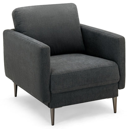 Upholstered Accent Chair with Removable Cushion
