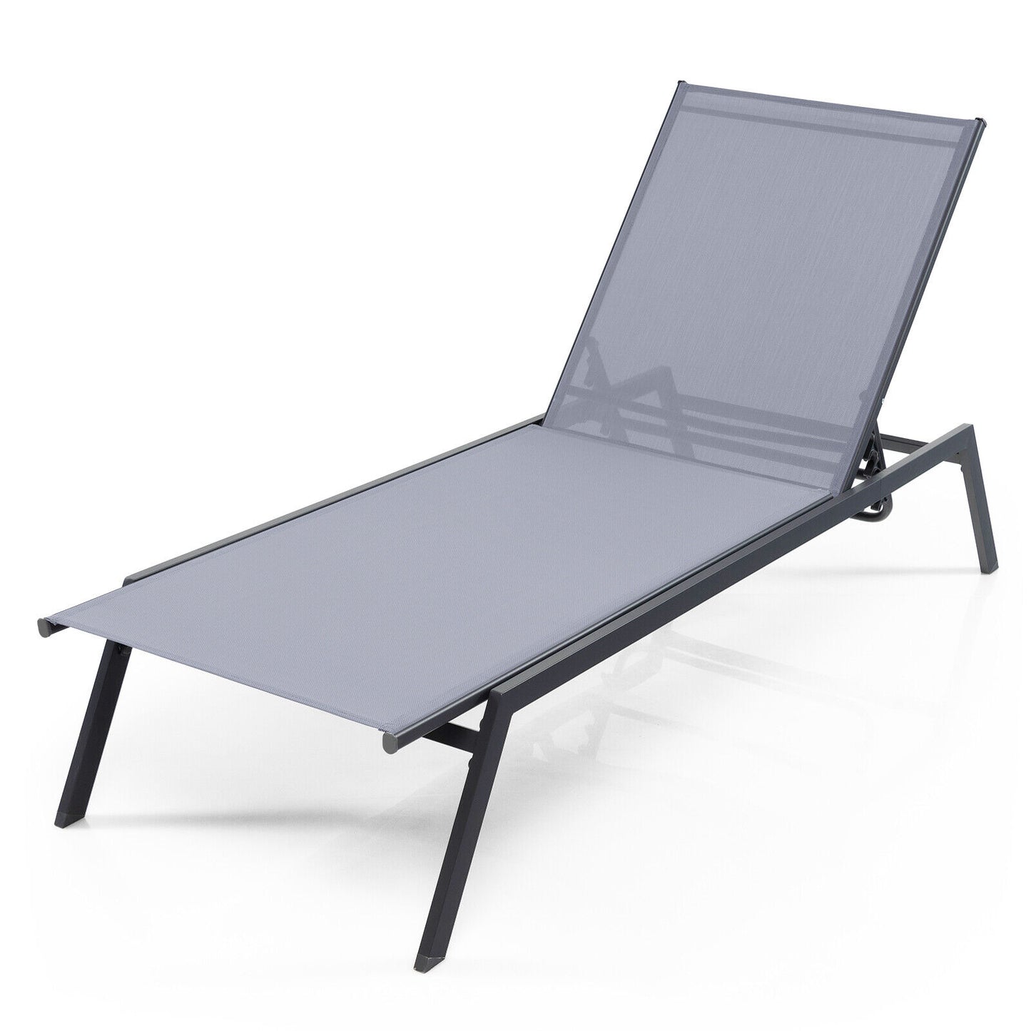 Adjustable Chaise Lounge Chair with 6-Position Backrest