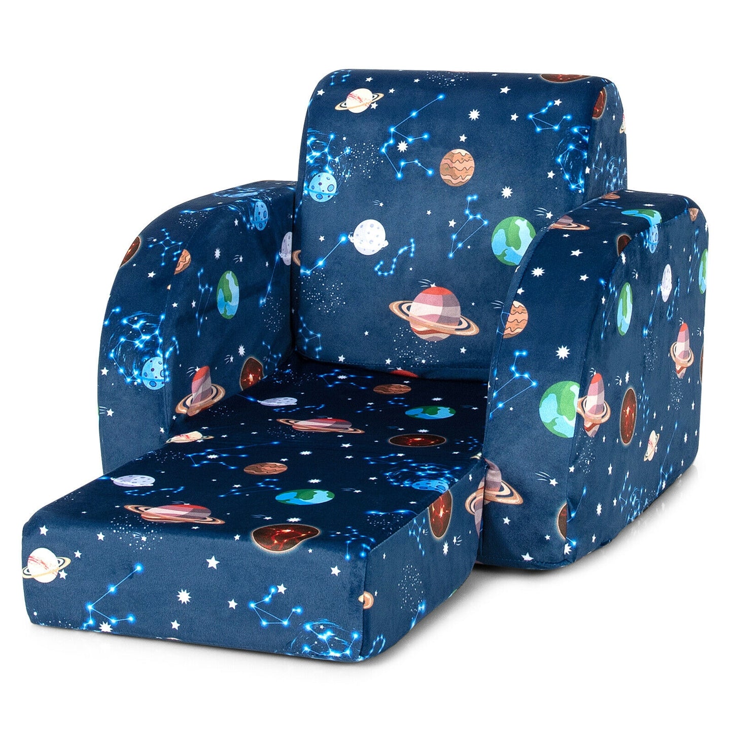 Kids Convertible Sofa Bed 3-in-1 Flip-Out Chair Lounger