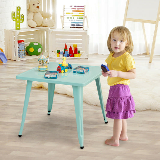 Kids Square Steel Activity Table 27 Inch - Blue