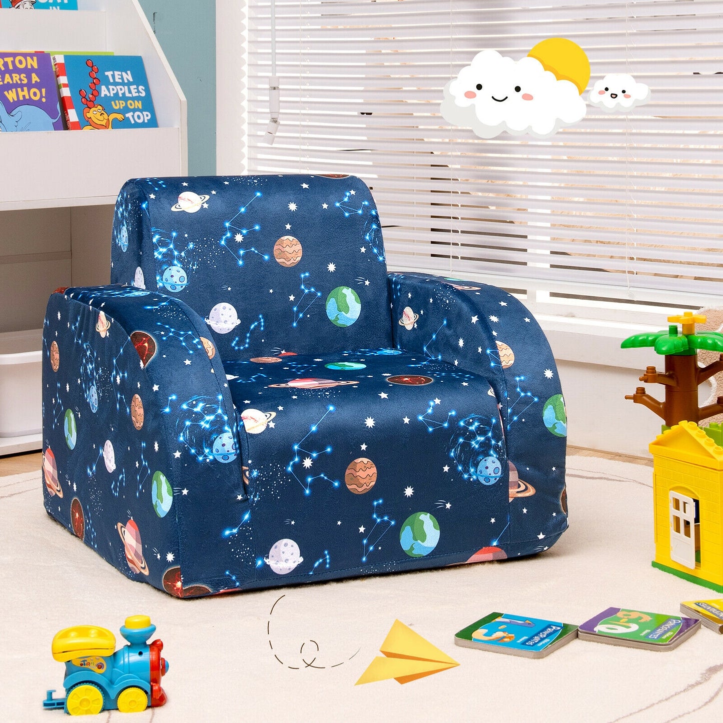 Kids Convertible Sofa Bed 3-in-1 Flip-Out Chair Lounger