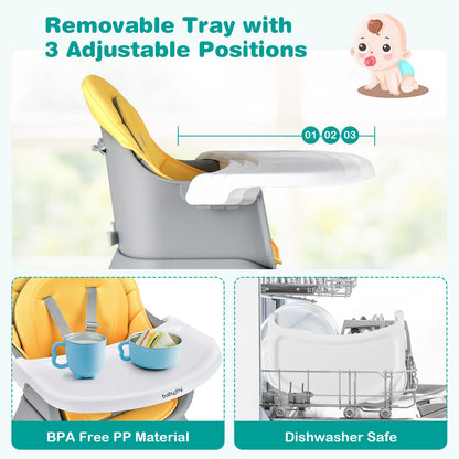 6-in-1 Convertible High Chair with Adjustable Tray