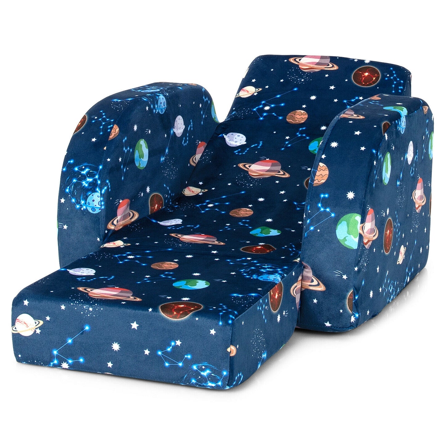Kids Convertible Sofa Bed 3-in-1 Flip-Out Chair Lounger