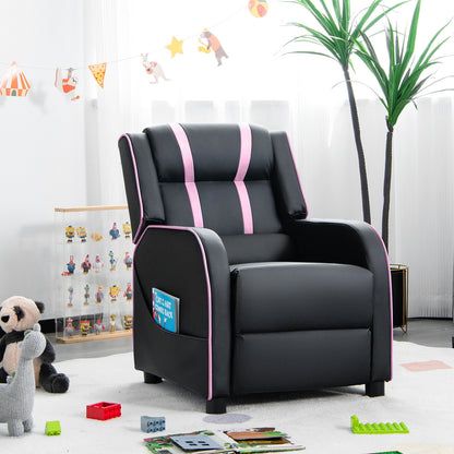 Kids Recliner Chair with Footrest and Side Pockets