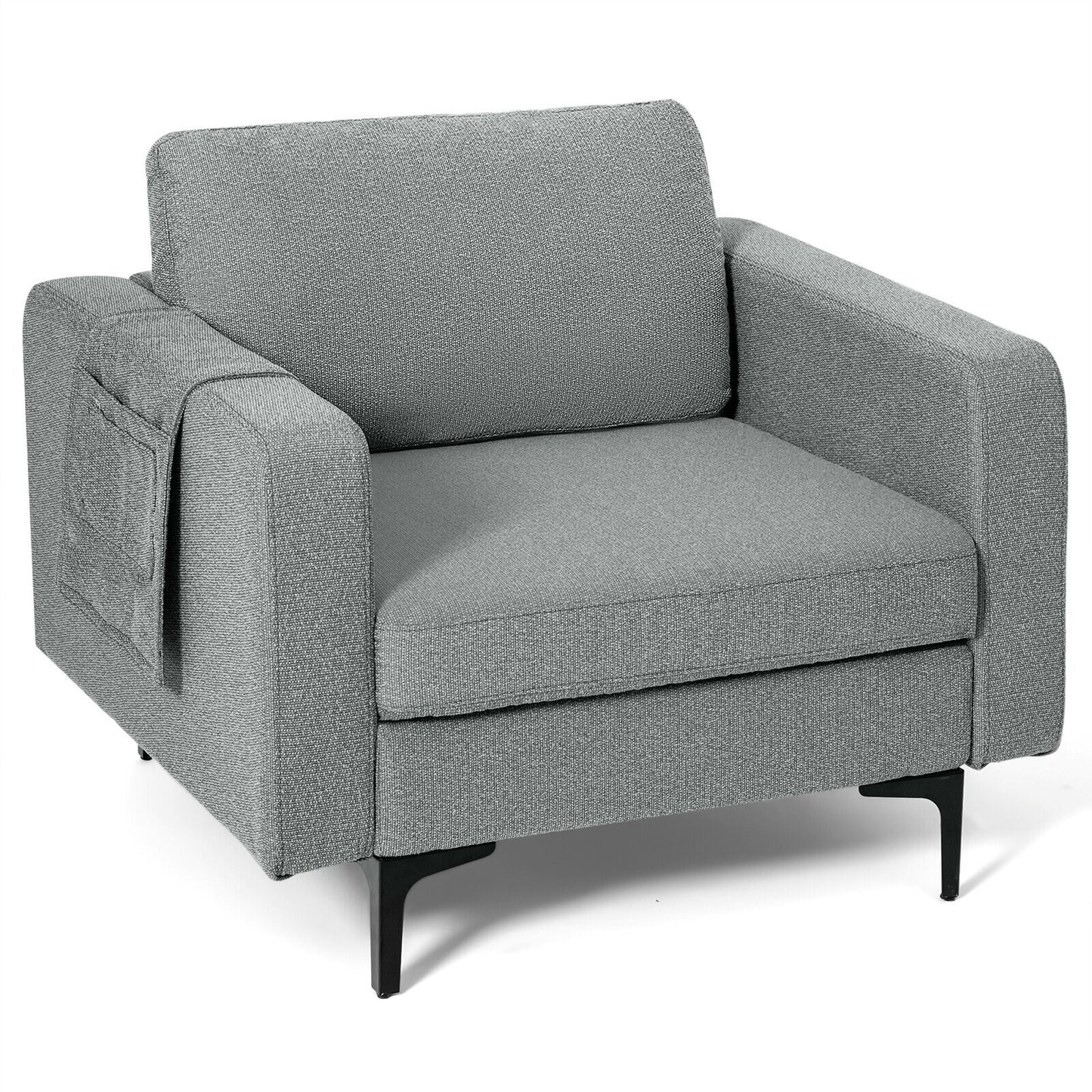 Convertible Accent Chair with Reversible Ottoman - 660 lbs