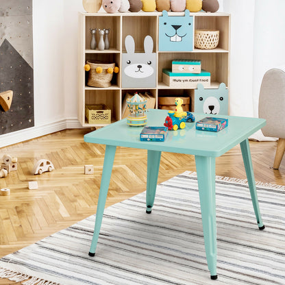Kids Square Steel Activity Table 27 Inch - Blue