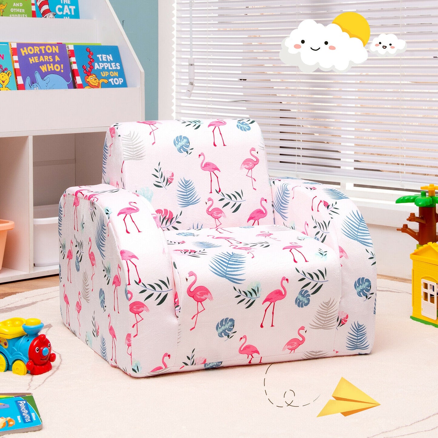 Kids Convertible Sofa Bed 3-in-1 Flip-Out Chair Lounger