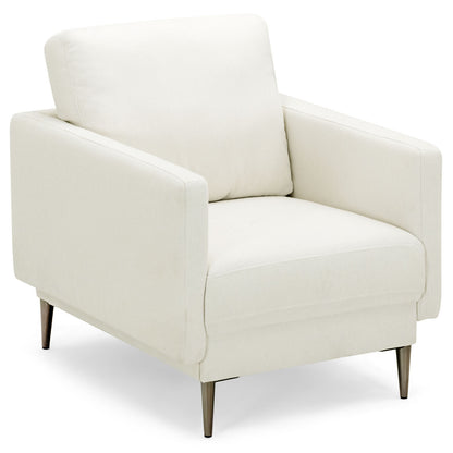 Upholstered Accent Chair with Removable Cushion