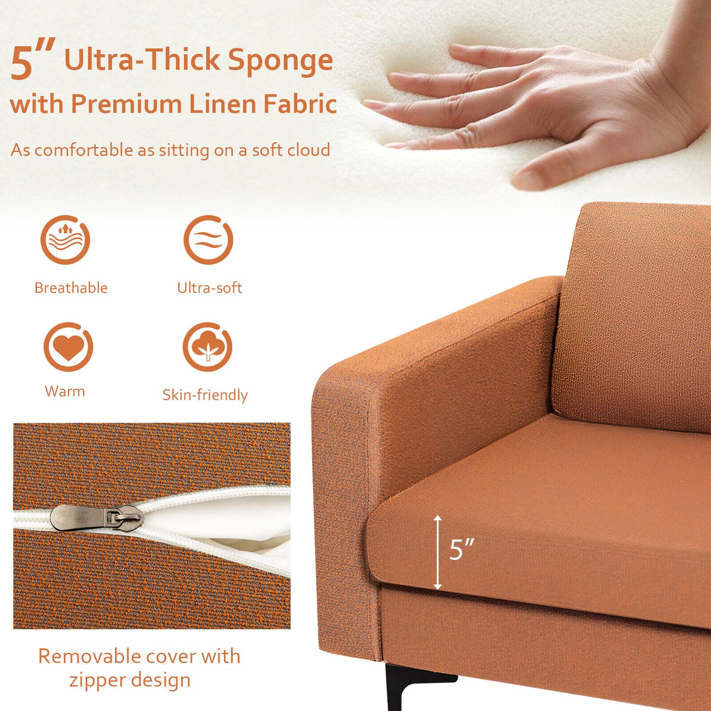 Convertible Accent Chair with Reversible Ottoman - 660 lbs