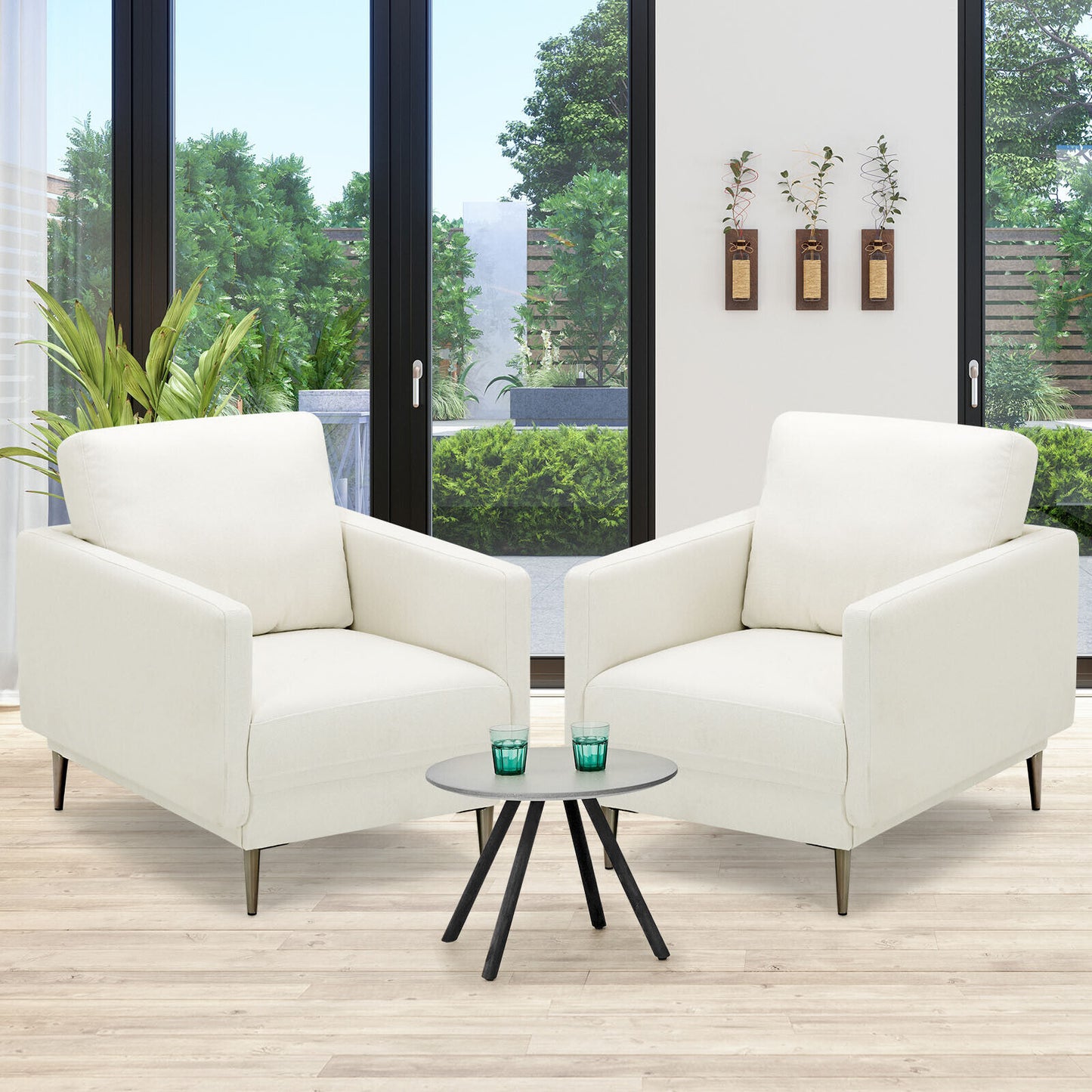 Upholstered Accent Chair with Removable Cushion