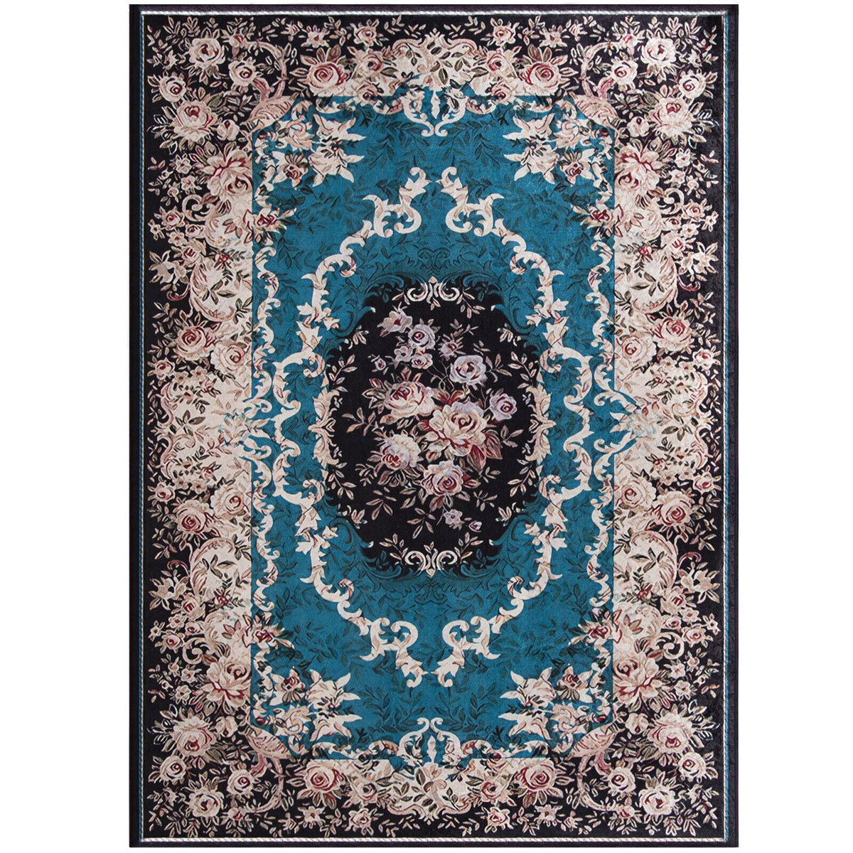 Area Rug with Non-Shedding Surface and Anti-slip Bottom