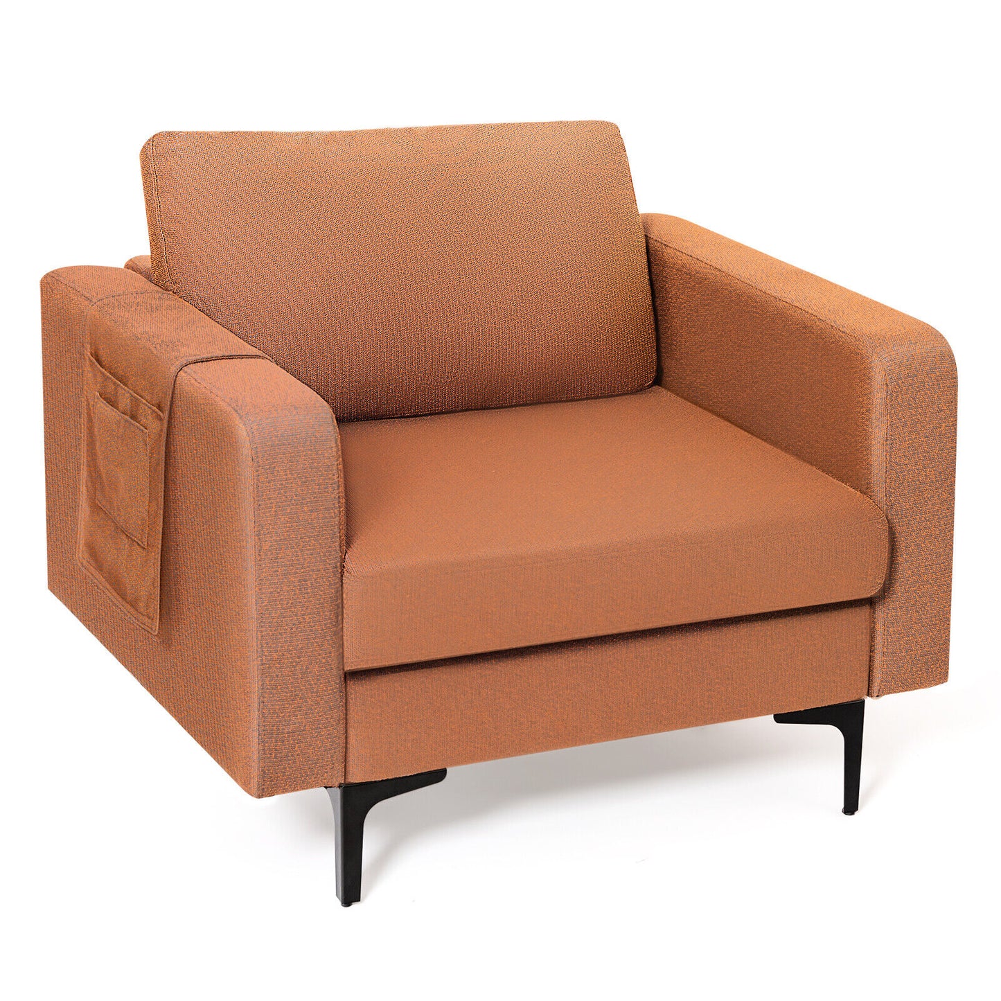 Convertible Accent Chair with Reversible Ottoman - 660 lbs