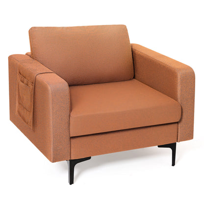 Convertible Accent Chair with Reversible Ottoman - 660 lbs