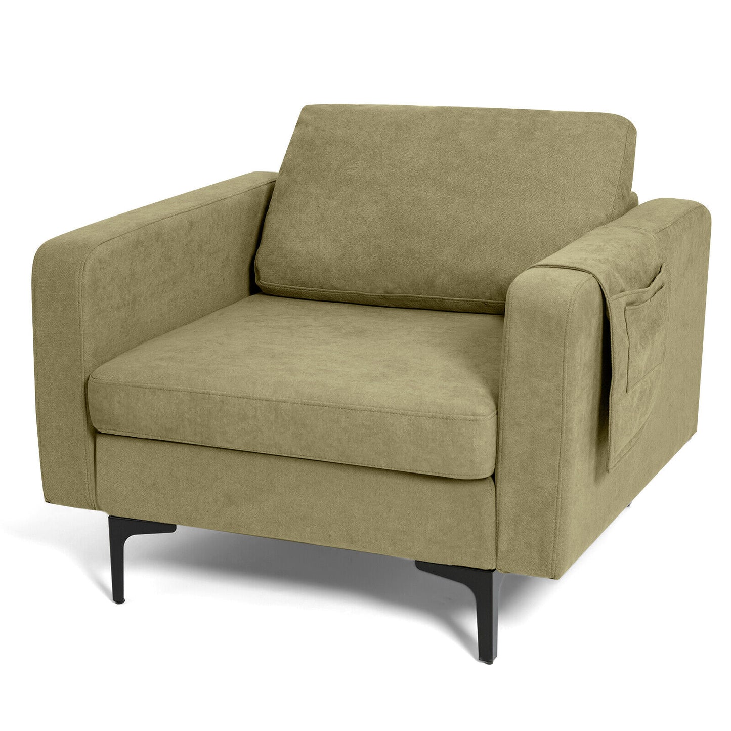 Convertible Accent Chair with Reversible Ottoman - 660 lbs