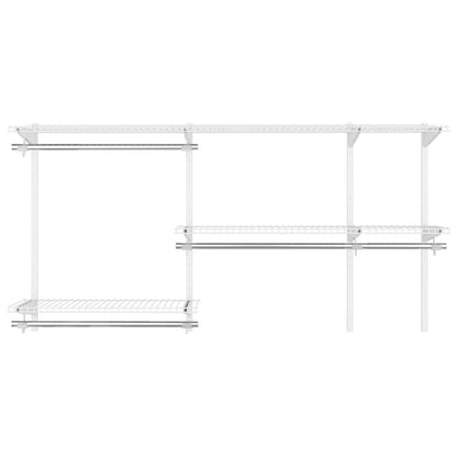 Custom Closet Organizer Kit 3 to 5 Feet Wall-Mounted Closet System with Hang Rod