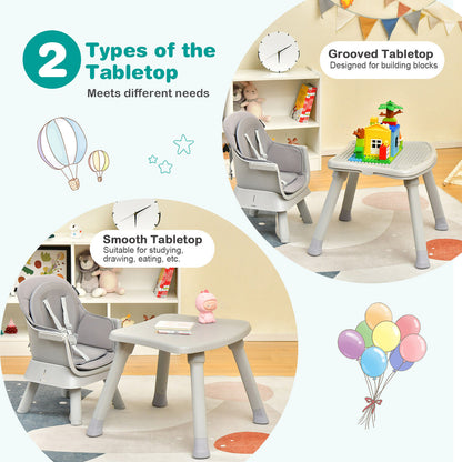 6-in-1 Convertible High Chair with Adjustable Tray