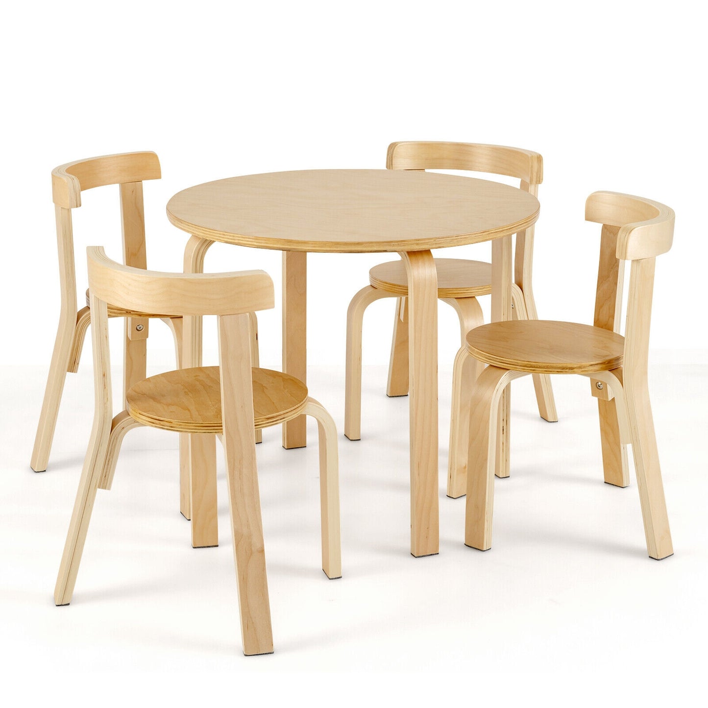 Kids Wooden Table and Chair Set - 5 Piece Activity Furniture