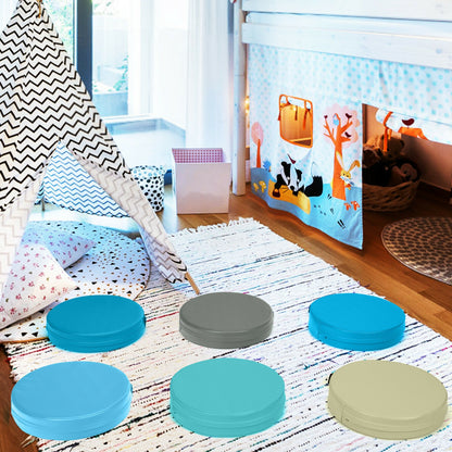 Round Toddler Floor Cushions 15 Inch - Set of 6
