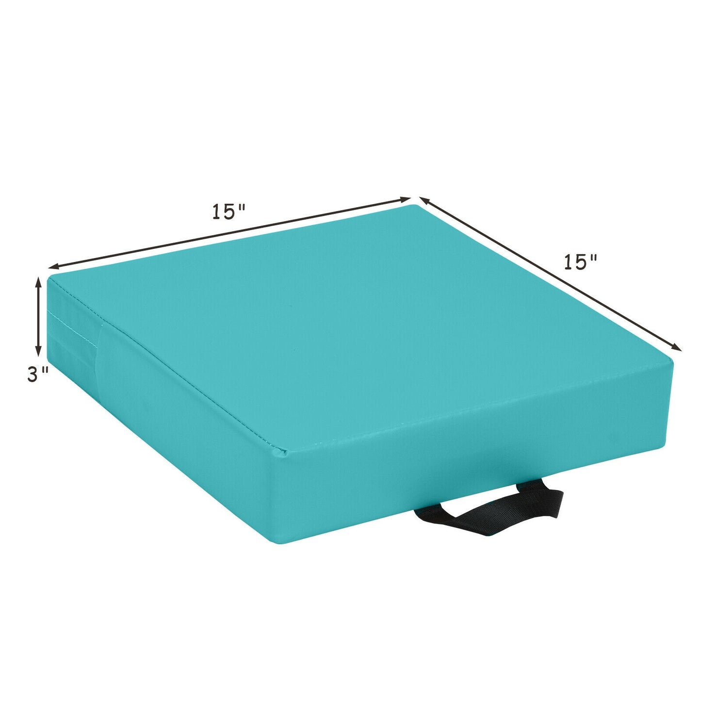 Square Toddler Floor Cushions 15" - Set of 6 with Handles