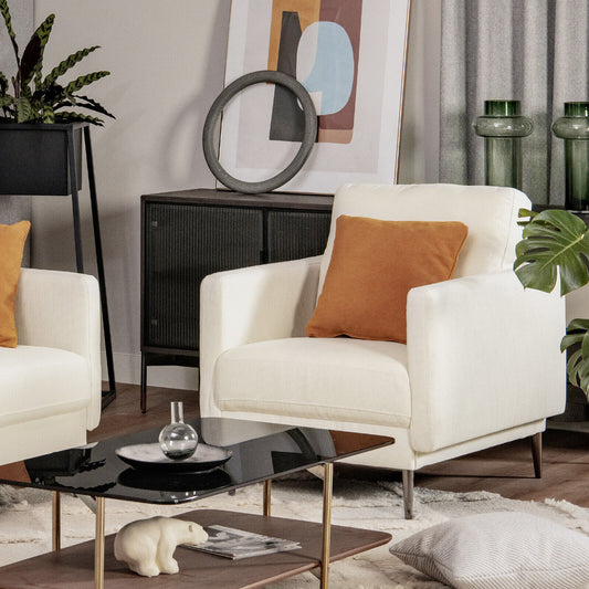 Upholstered Accent Chair with Removable Cushion