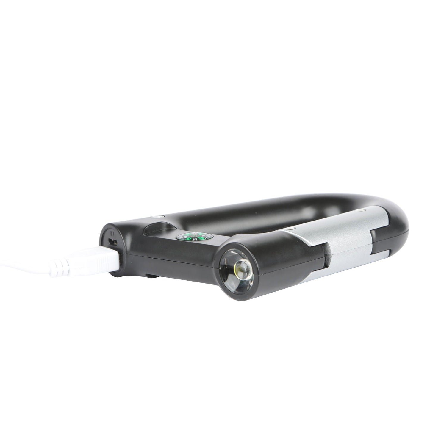 Carabiner Power Bank 2200mAh with LED Flashlight & Compass