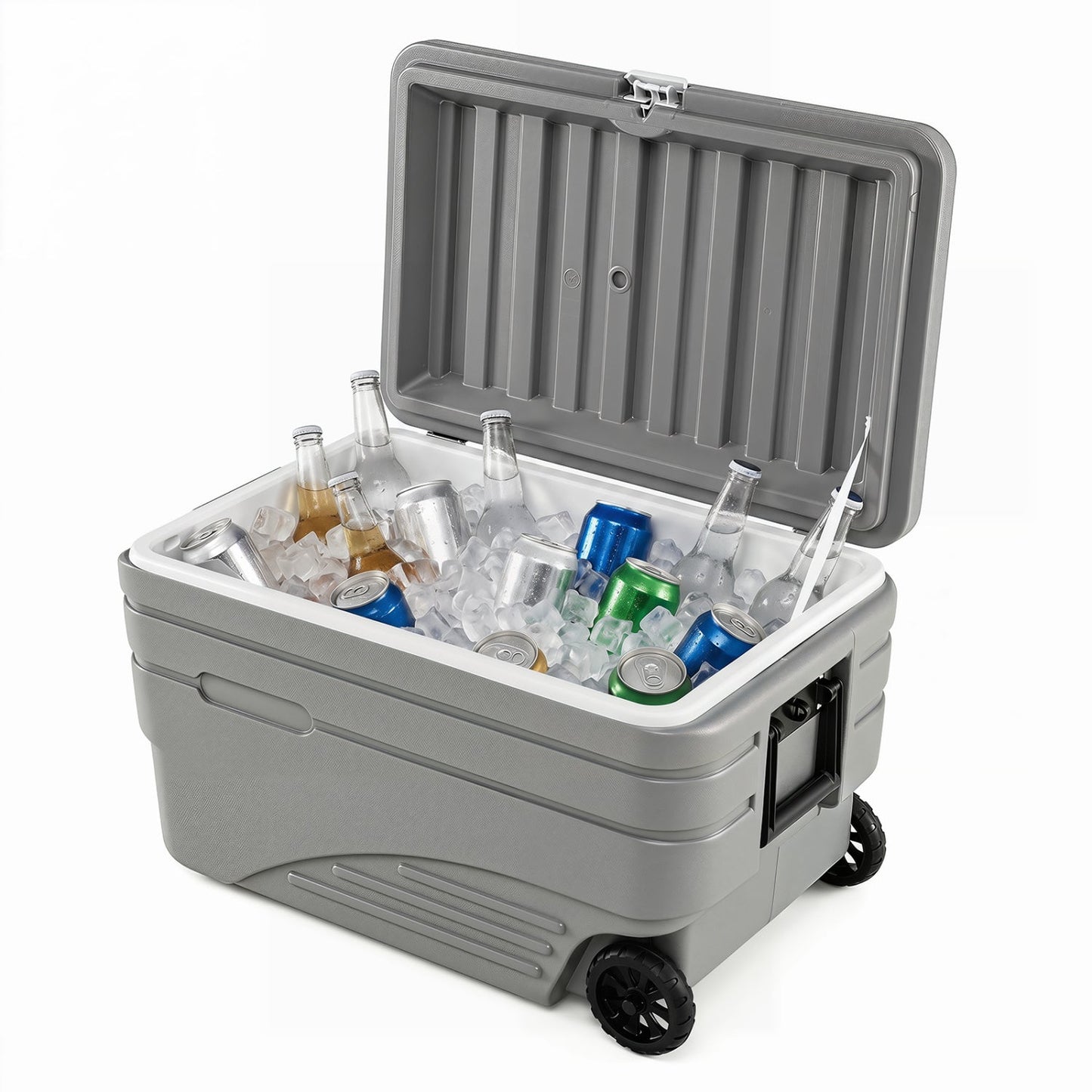103 Quart Wheeled Cooler with Pull Handle and Drain Plug