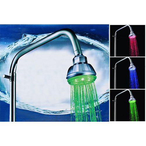 LED Color Changing Showerhead with Water Pressure Sensor