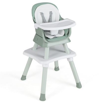 6-in-1 Convertible High Chair with Adjustable Tray