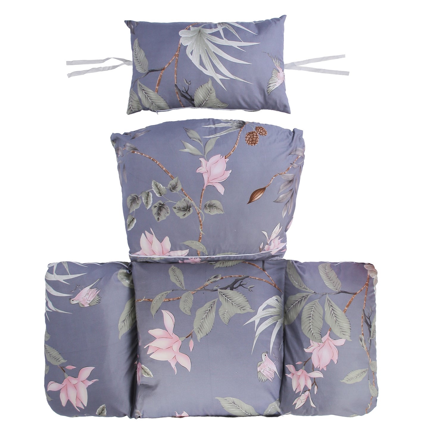 Egg Chair Cushion with Headrest - Thick Padded Swing Seat