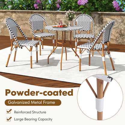 3-Piece Bistro Patio Dining Set with Round Table & 2 Chairs