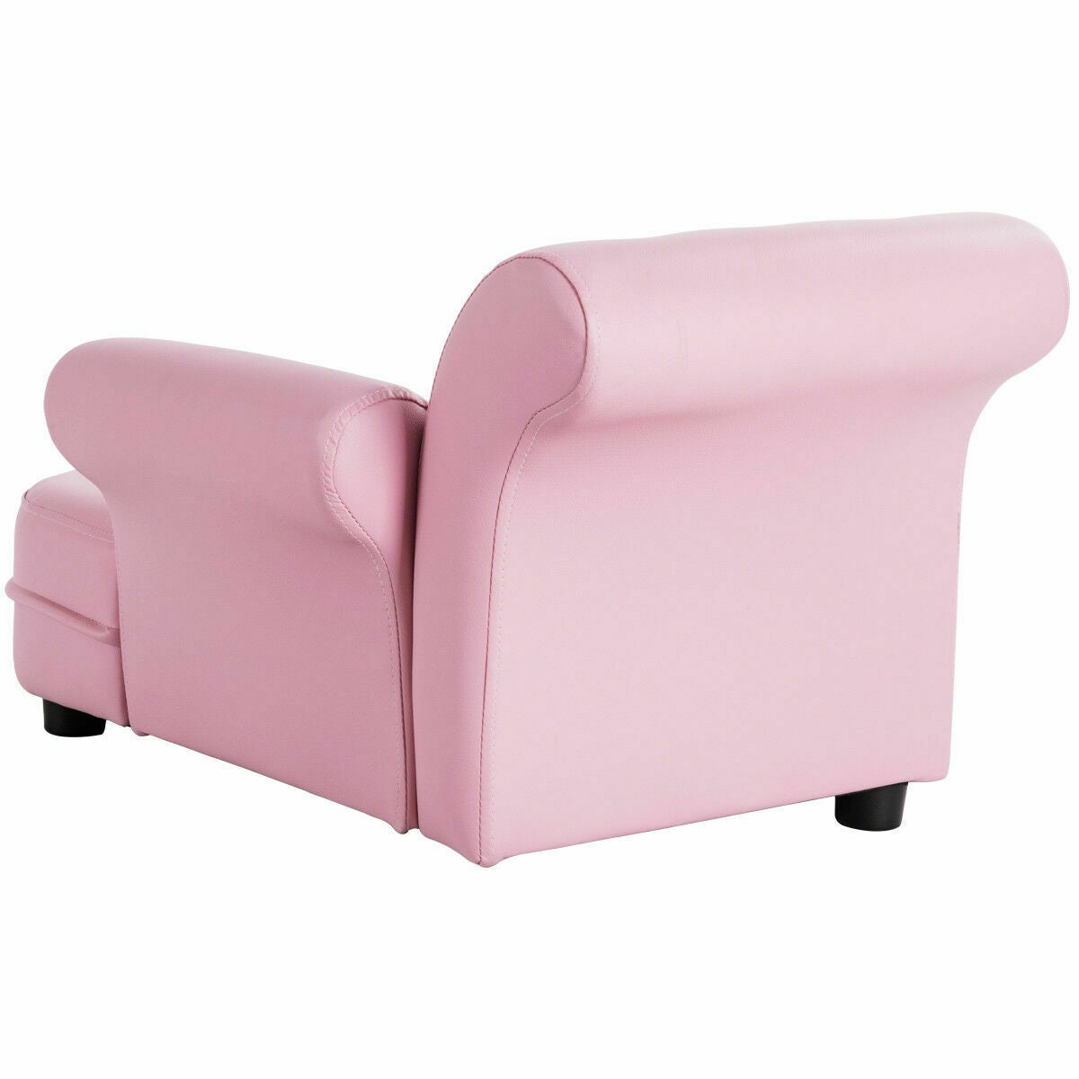 Kids Chaise Lounge Sofa with Armrests - Pink