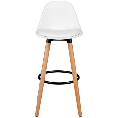 Mid Century Bar Stool Set of 2 with Padded Seat - 28.5"