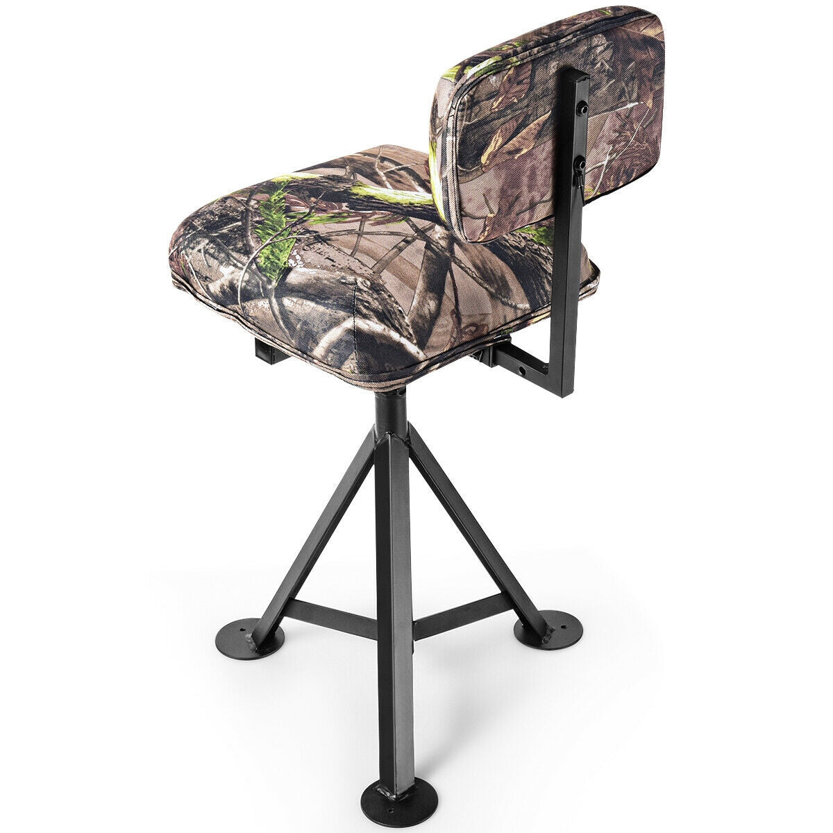 Swivel Hunting Chair with Detachable Backrest and Tripod Base
