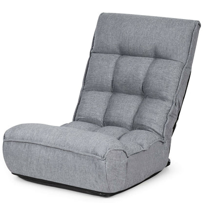 4-Position Adjustable Floor Chair with Folding Design