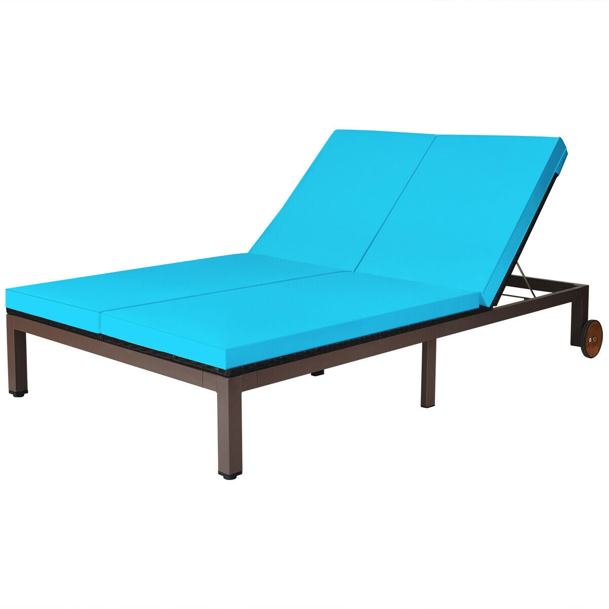 2-Person Patio Lounge Chair with Adjustable Backrest
