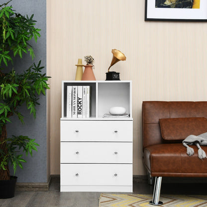 3 Drawer Dresser with Cubbies Storage Chest for Bedroom