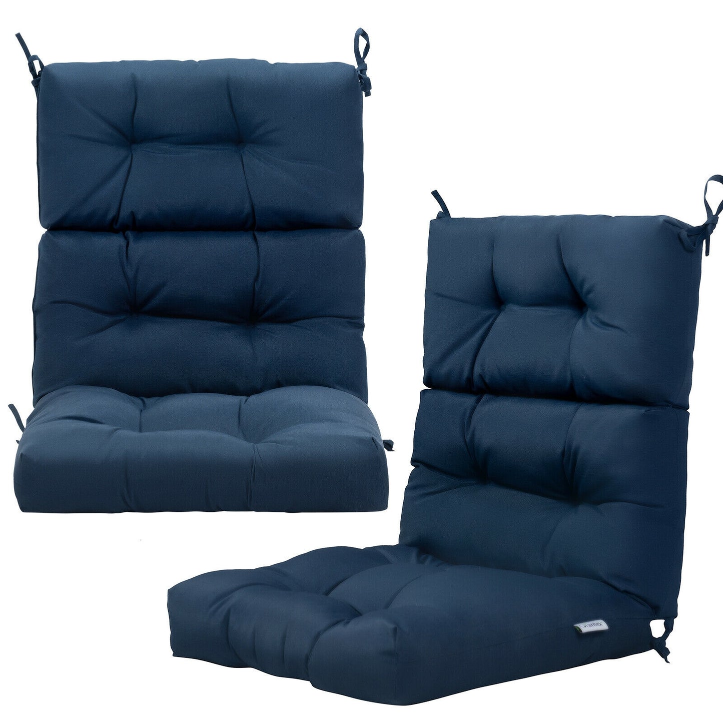 Tufted Outdoor Chair Cushion 44x22 Inch High Back Pad