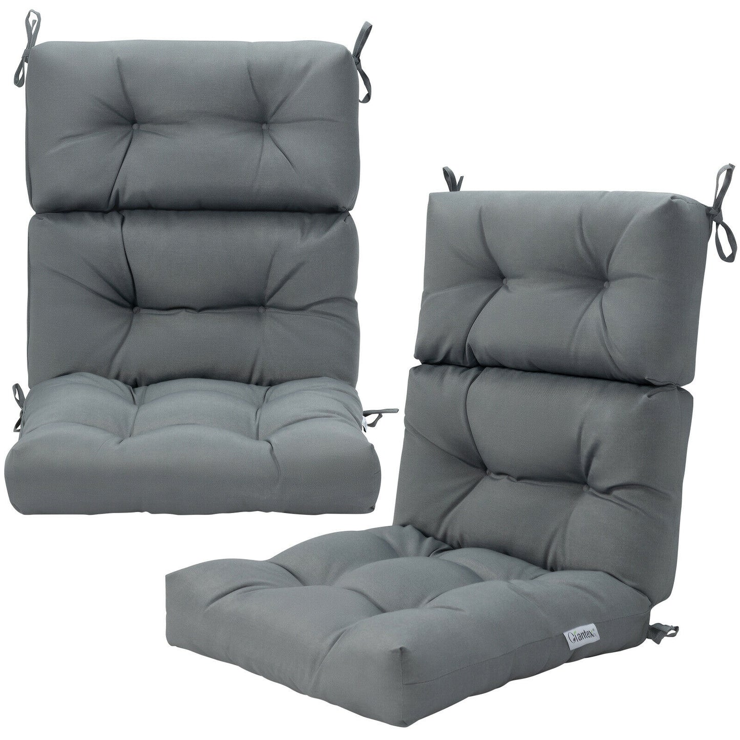 Tufted Outdoor Chair Cushion 44x22 Inch High Back Pad