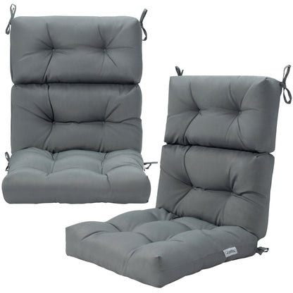 Tufted Outdoor Chair Cushion 44x22 Inch High Back Pad