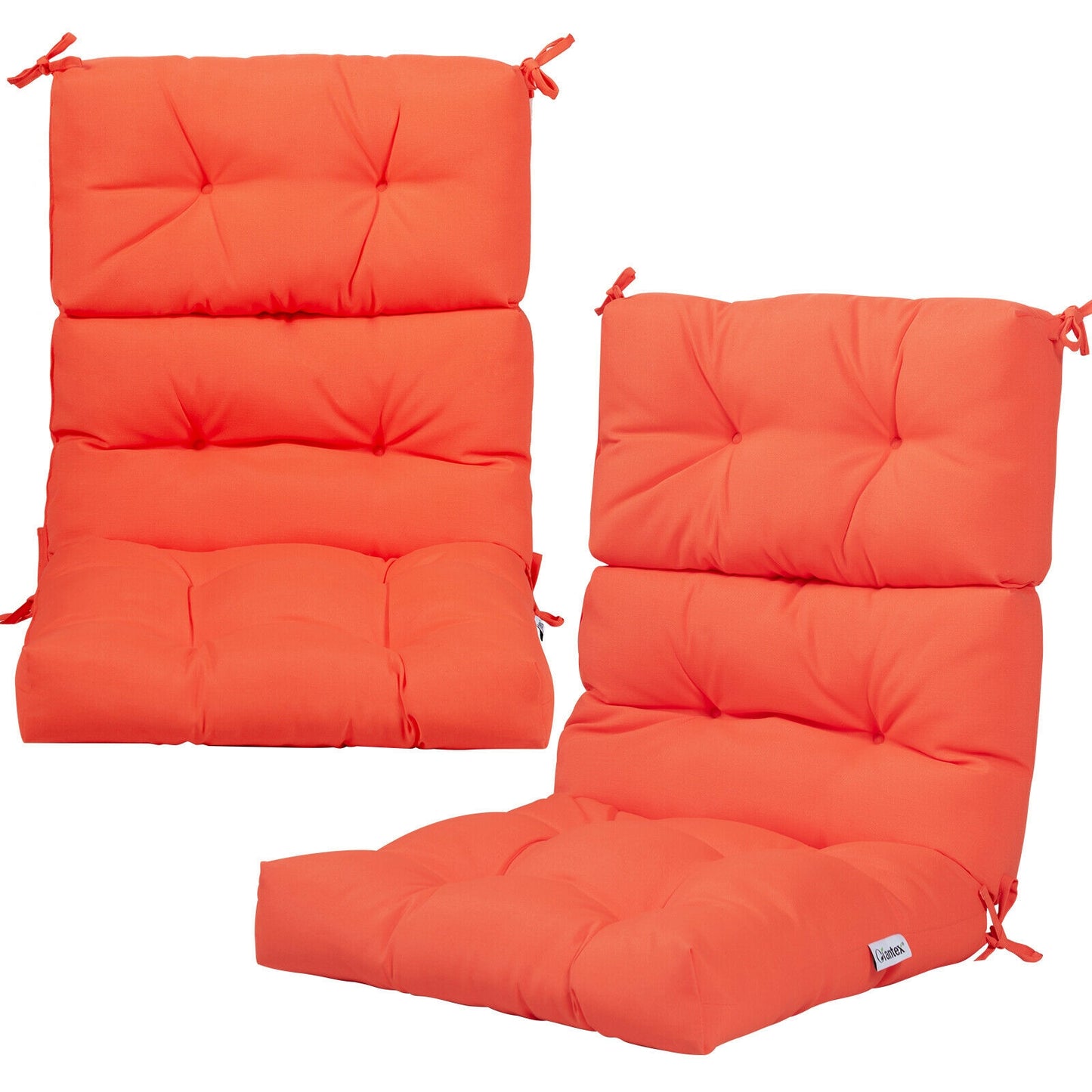 Tufted Outdoor Chair Cushion 44x22 Inch High Back Pad