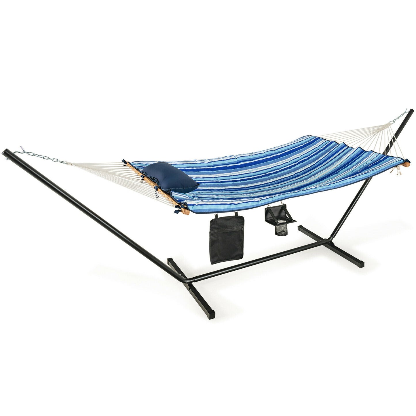 Hammock Chair Stand Set with Cotton Swing & Pillow