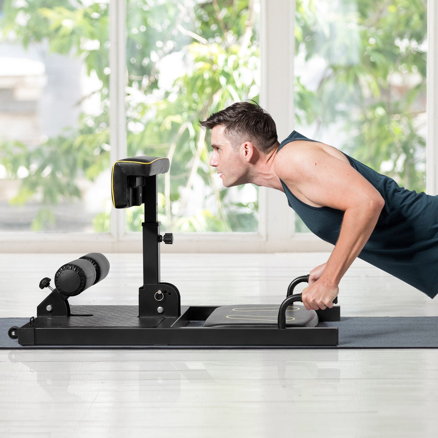 8-in-1 Sissy Squat Machine with Adjustable Height
