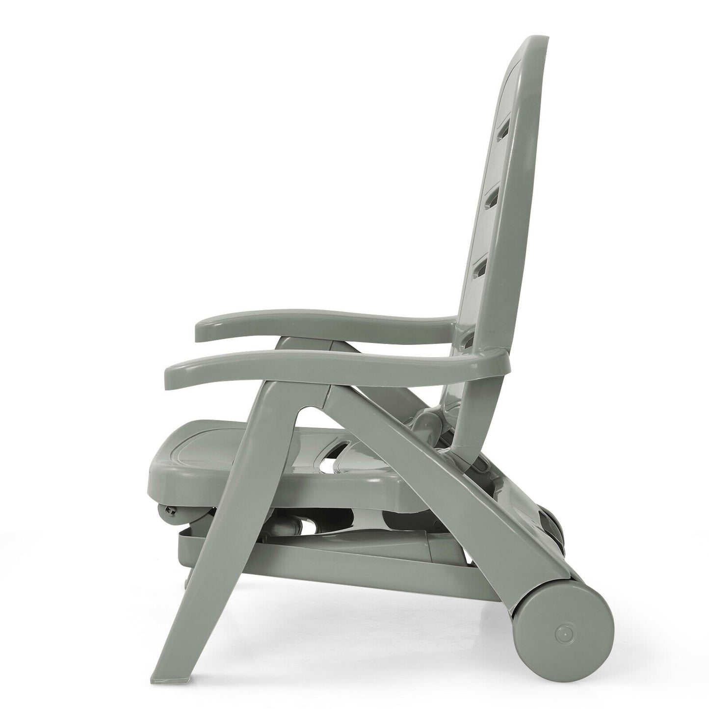 Adjustable Folding Chaise Lounge Chair with Wheels