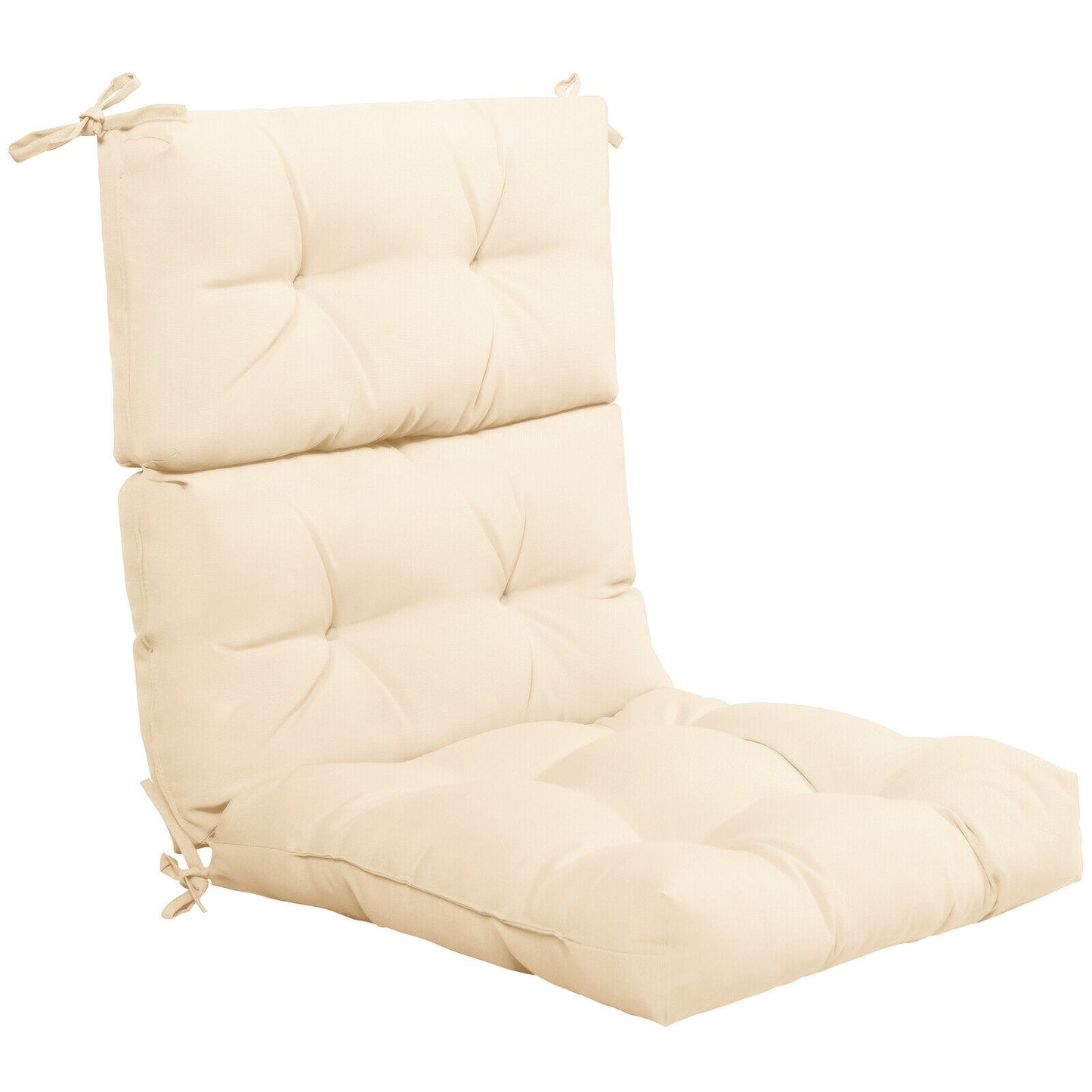 Tufted Outdoor Chair Cushion 44x22 Inch High Back Pad