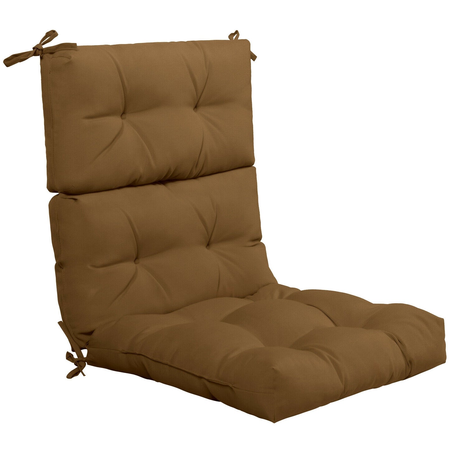 Tufted Outdoor Chair Cushion 44x22 Inch High Back Pad