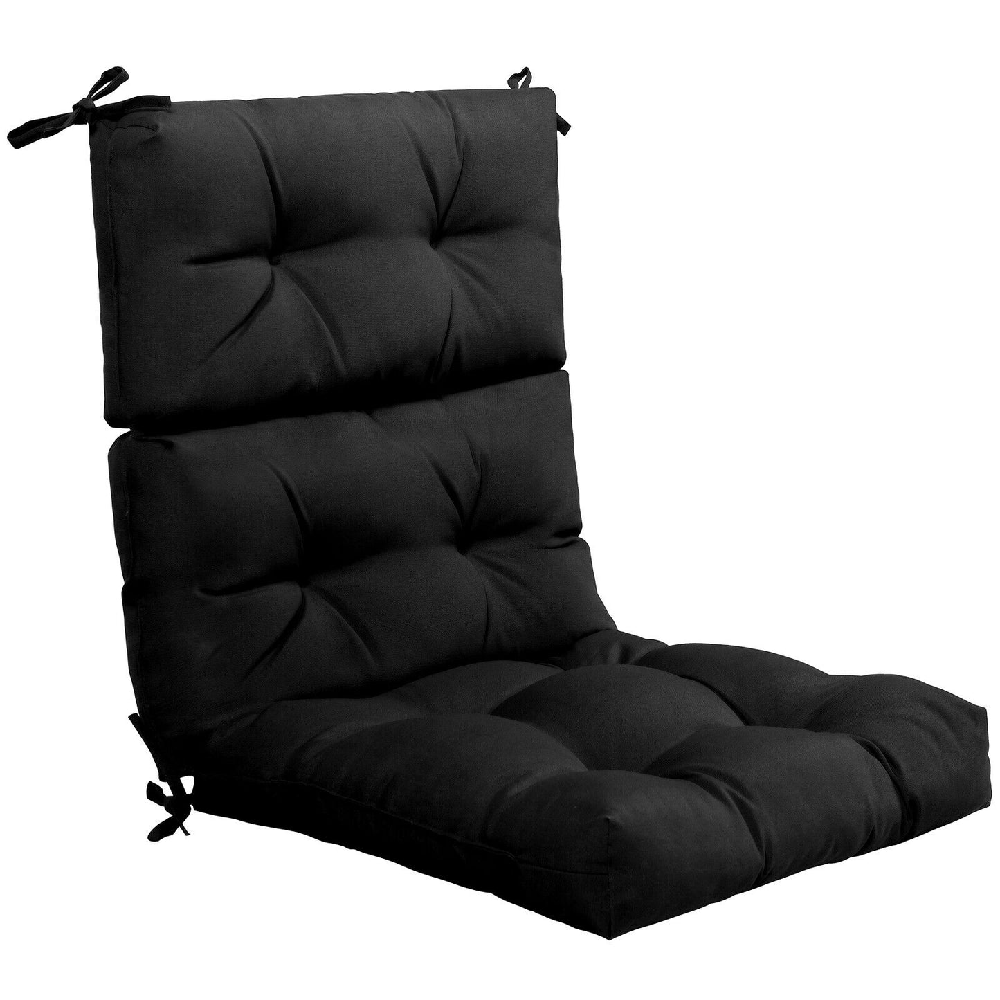 Tufted Outdoor Chair Cushion 44x22 Inch High Back Pad