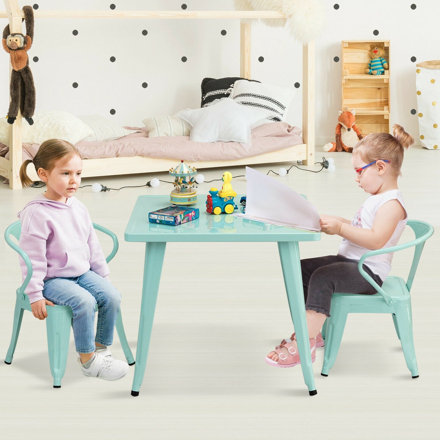 Stackable Kids Armchairs Set of 2 - Steel Construction