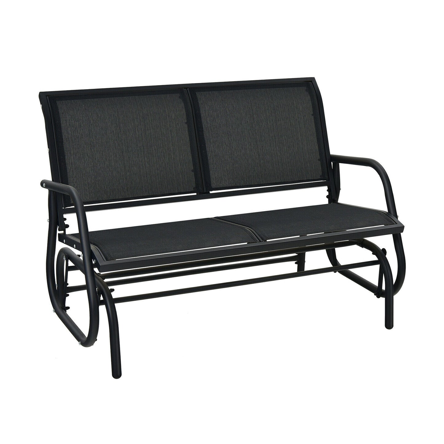 48-Inch Outdoor Glider Loveseat with Steel Frame